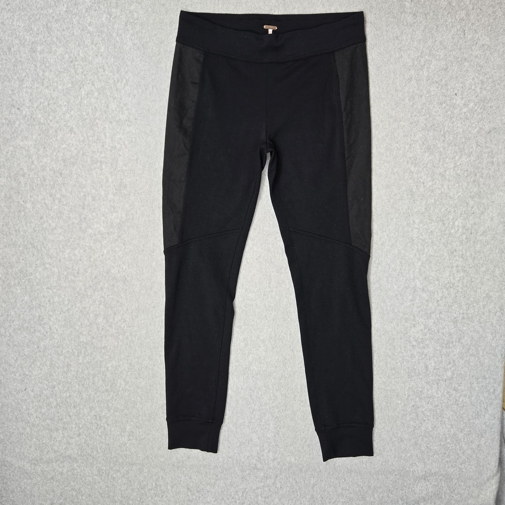 Free People Women Legging S/P Black Cotton Nylon Activewear Pants
